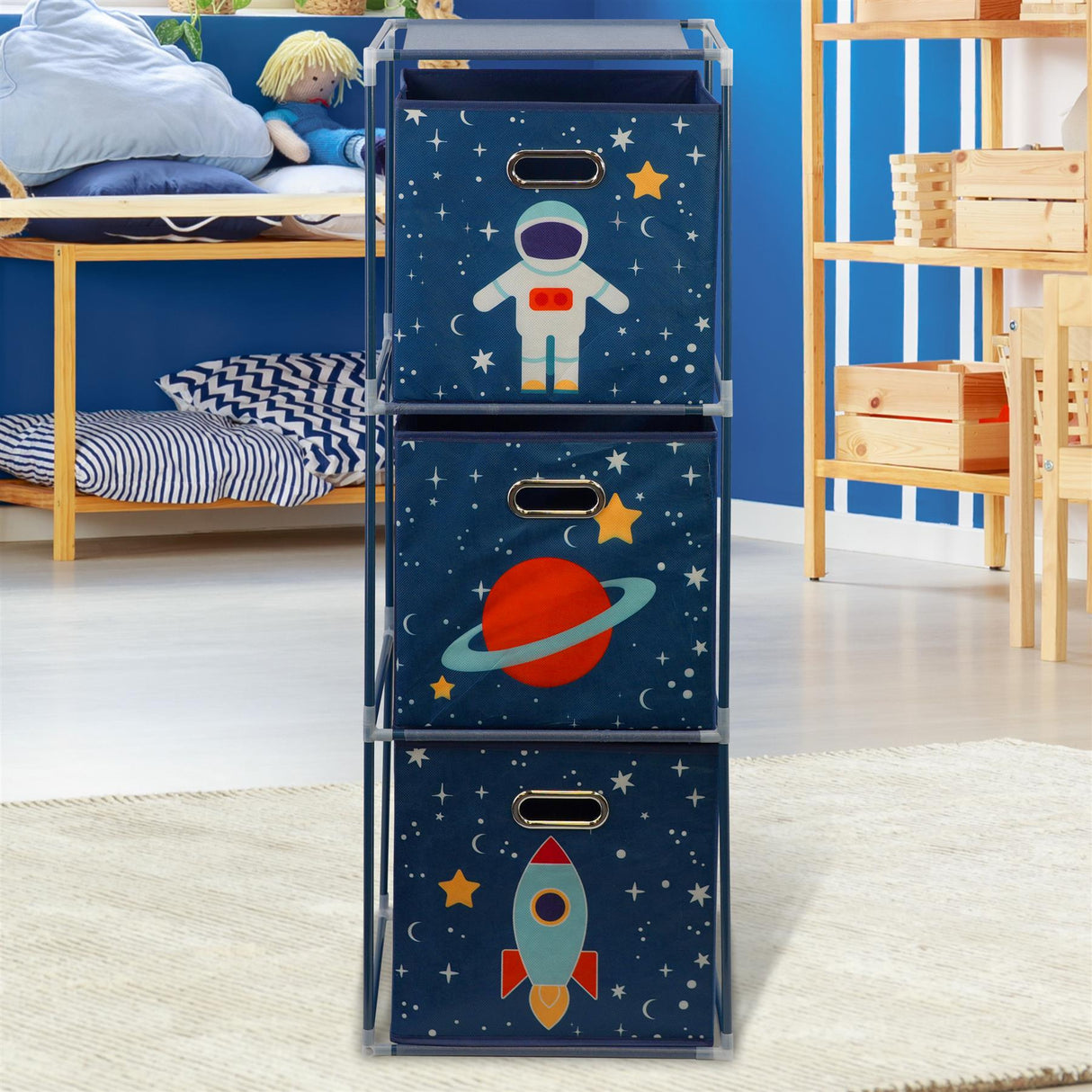 Kids Storage Cube Units, Space Theme