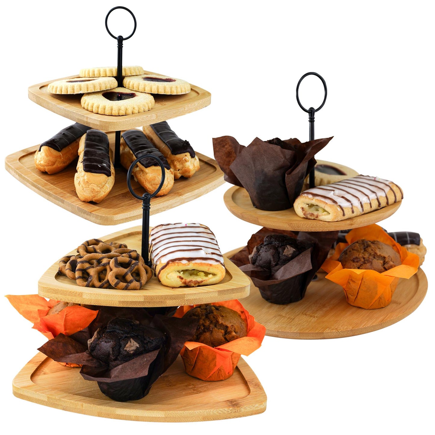 2 Tier Wooden Serving Stand by Geezy - UKBuyZone