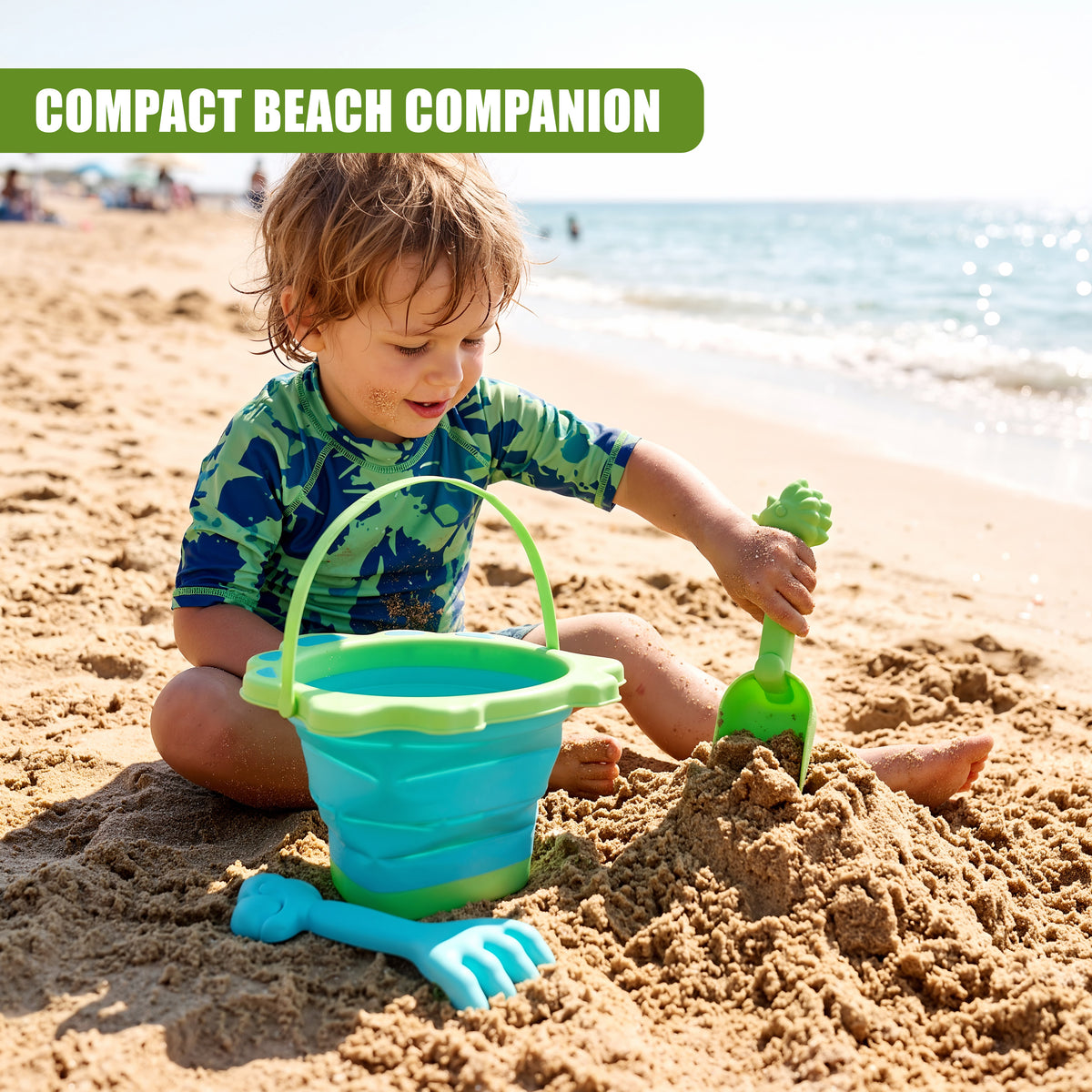 Collapsible Beach Bucket & Spade Sets