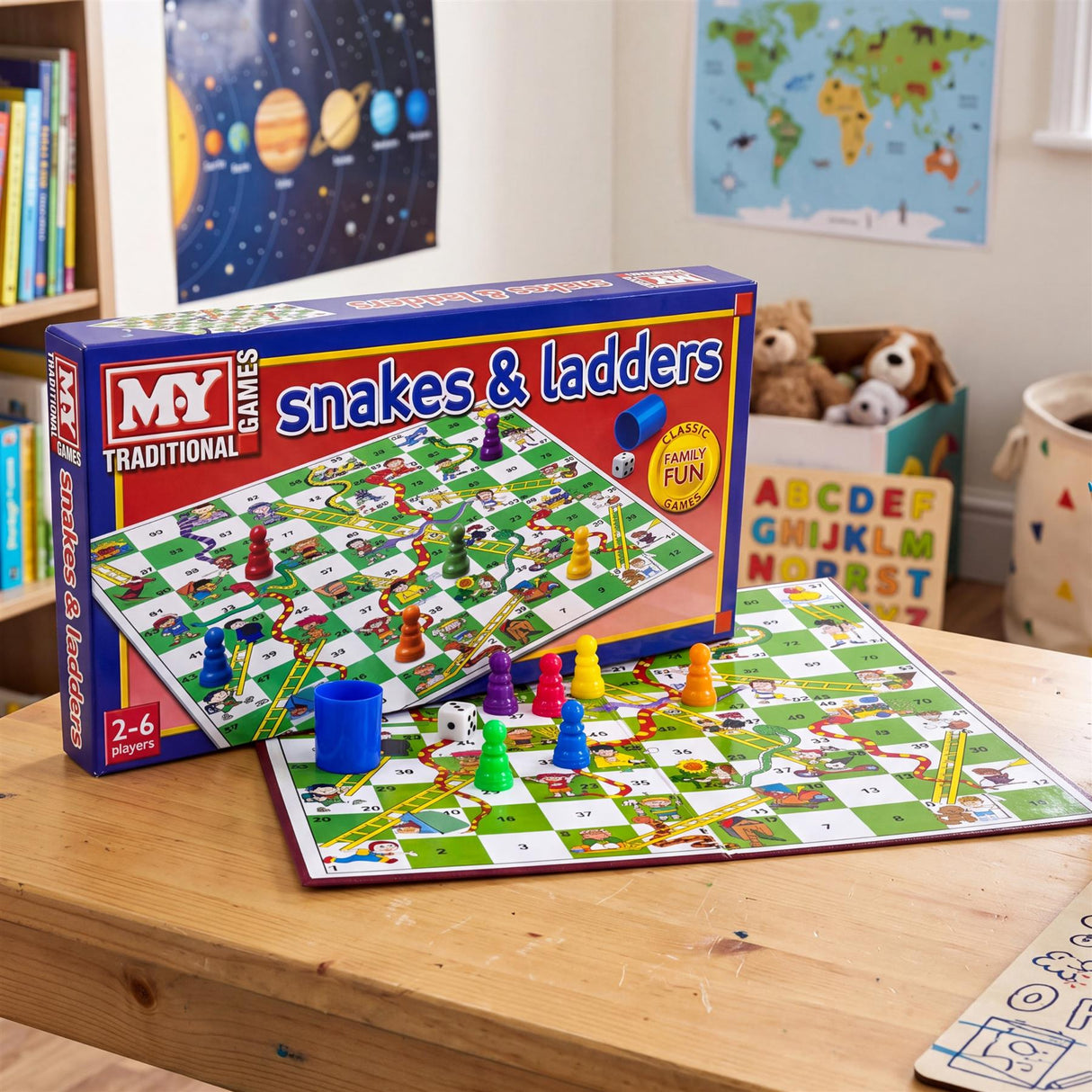 Snakes and Ladders Traditional Board Game