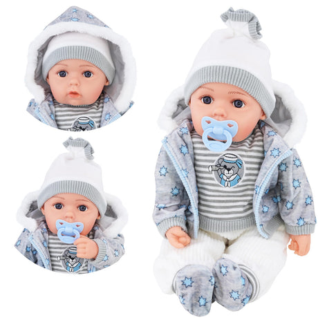 Grey Bibi Baby Doll + Extra Outfit by BiBi Doll - UKBuyZone