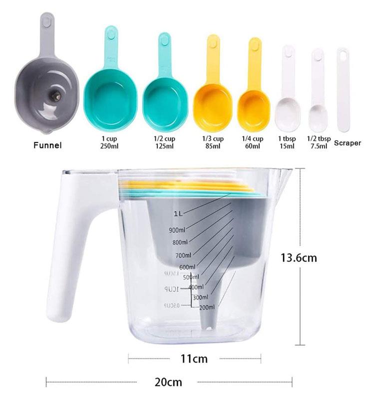 9pcs Measuring Cups & Spoons Set by Geezy - UKBuyZone