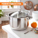 Stainless Steel Stock Pot with Lid - 7.5 L