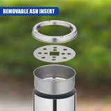 Free Standing Stainless Steel Outdoor Ashtray with Bin