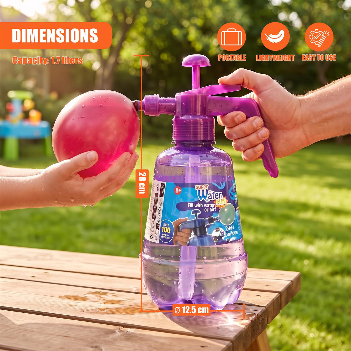 2 in 1 Air & Water Balloon Pump