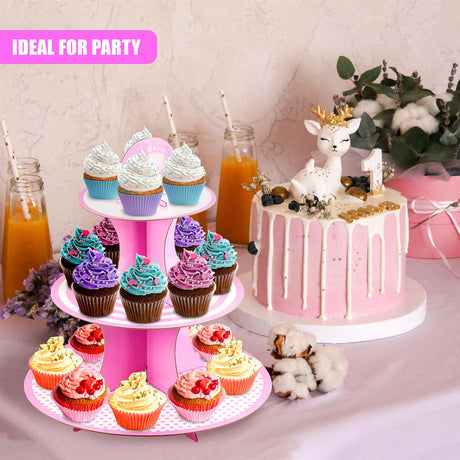 3 Tier Cardboard Cupcake Stand by GEEZY - UKBuyZone