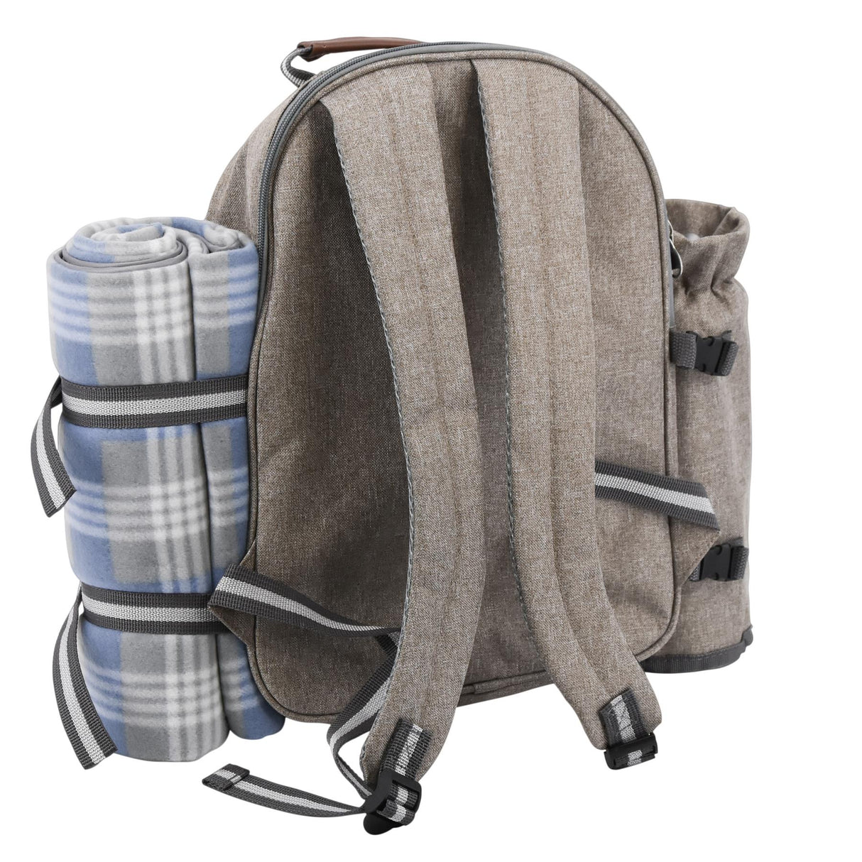 Geezy 4 Person Family Picnic Backpack Hamper Cooler Bag Bottle Holder Carrier by Geezy - UKBuyZone
