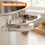 Stainless Steel Stock Pot with Lid - 11.5 L