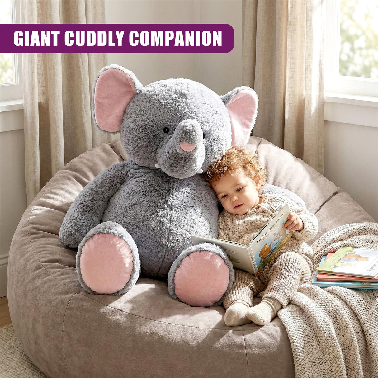 Giant Elephant Soft Toy - 100 cm