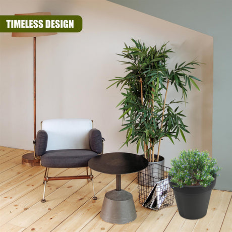 Anthracite Large Flower Pot Planter 35 x 31 cm by GEEZY - UKBuyZone