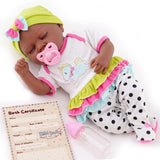 BiBi Black Doll Reborn Ethnic Sleeping Girl "Fay" (50 cm / 20")