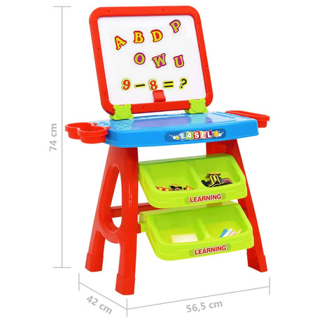 Learning Desk & Magnetic Easel Chalkboard by The Magic Toy Shop - UKBuyZone