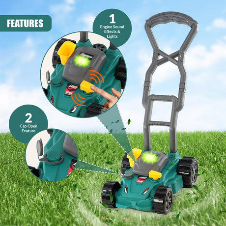 Toy Lawn Mower with Lights & Sounds by The Magic Toy Shop - UKBuyZone