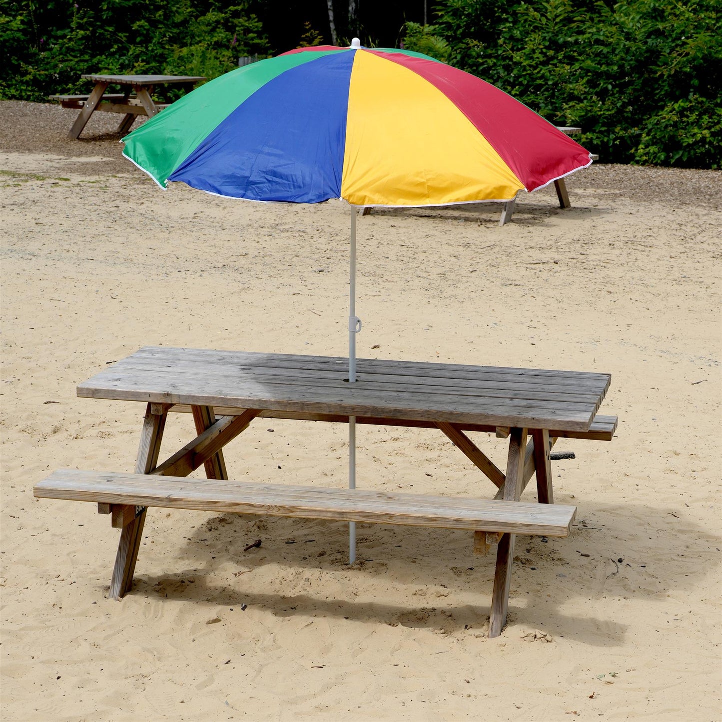 Multi-Coloured Beach Tilting Parasol 1.6M by The Magic Toy Shop - UKBuyZone