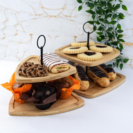 2 Tier Wooden Serving Stand by Geezy - UKBuyZone