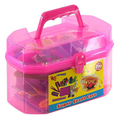 Pink Kids Super Craft Carry Case by The Magic Toy Shop - UKBuyZone