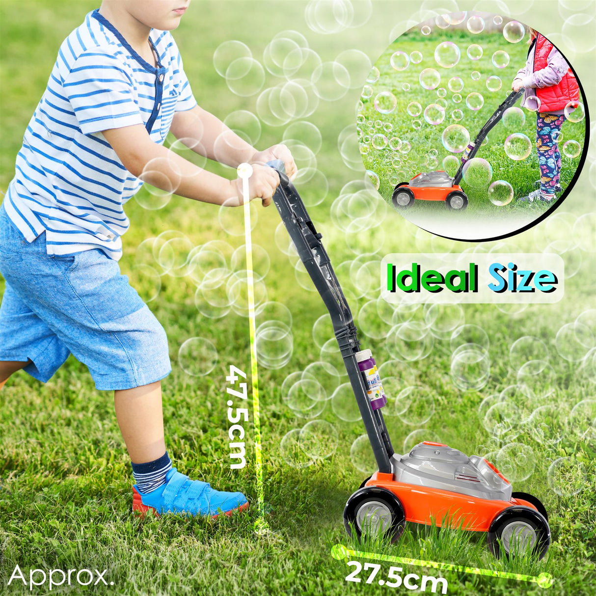 The Magic Toy Shop Kids Bubble Mower Bubble Blowing Toy