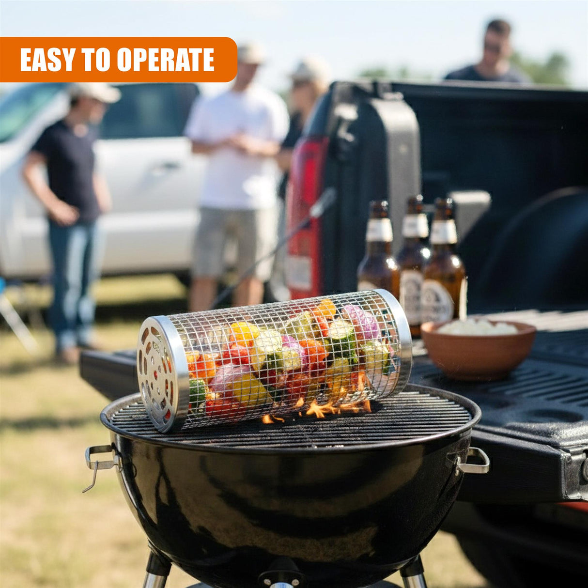 Rolling Grill Basket