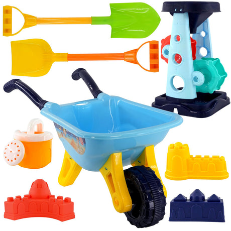 Children Sand and Water Beach Toys Mill, Wheelbarrow Accessories Playset by The Magic Toy Shop - UKBuyZone