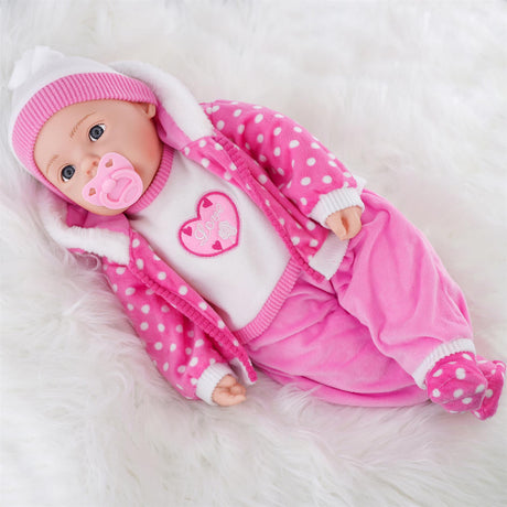 Candy Pink Bibi Baby Doll Toy With Dummy & Sounds by BiBi Doll - UKBuyZone