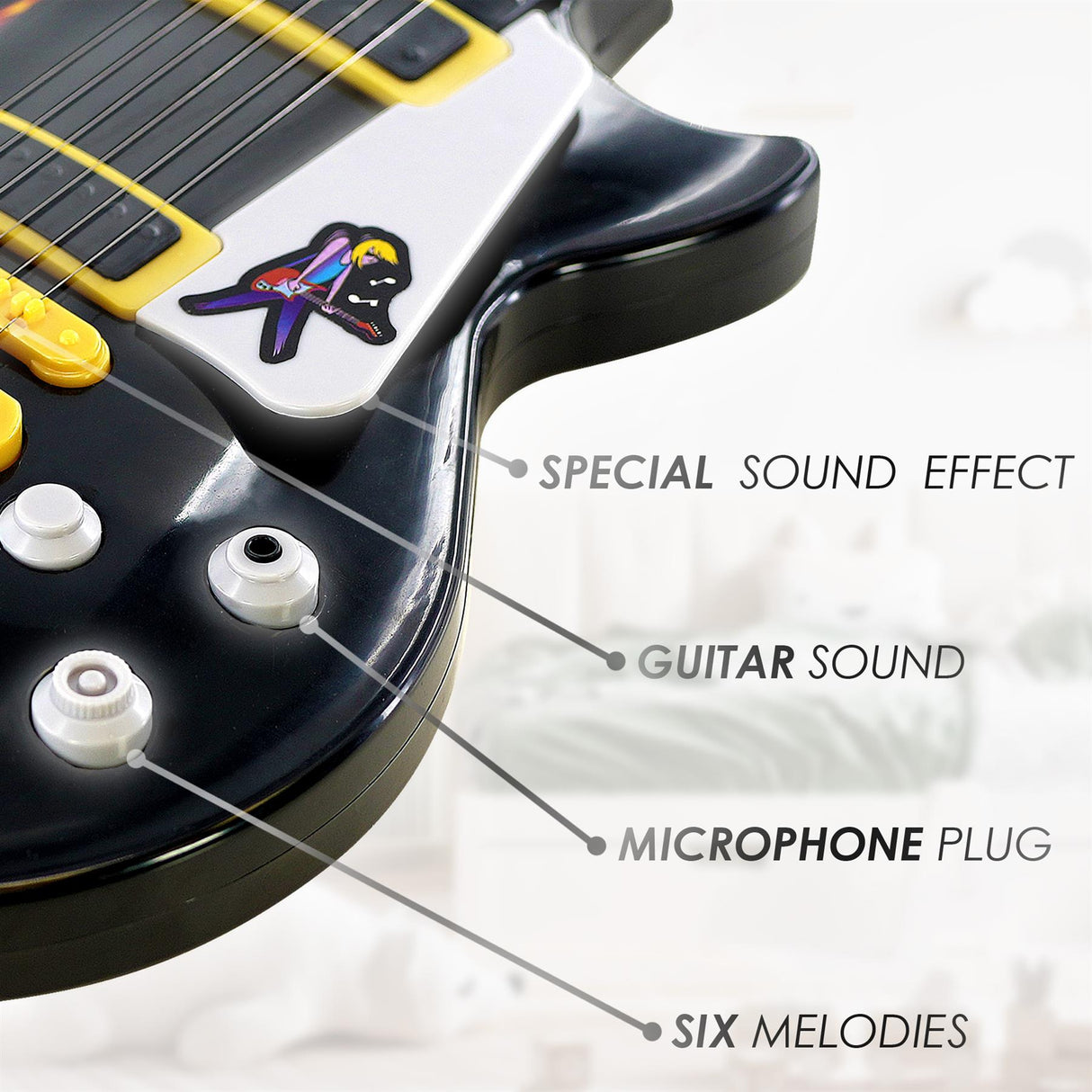 Kids Electric Guitar & Microphone Set