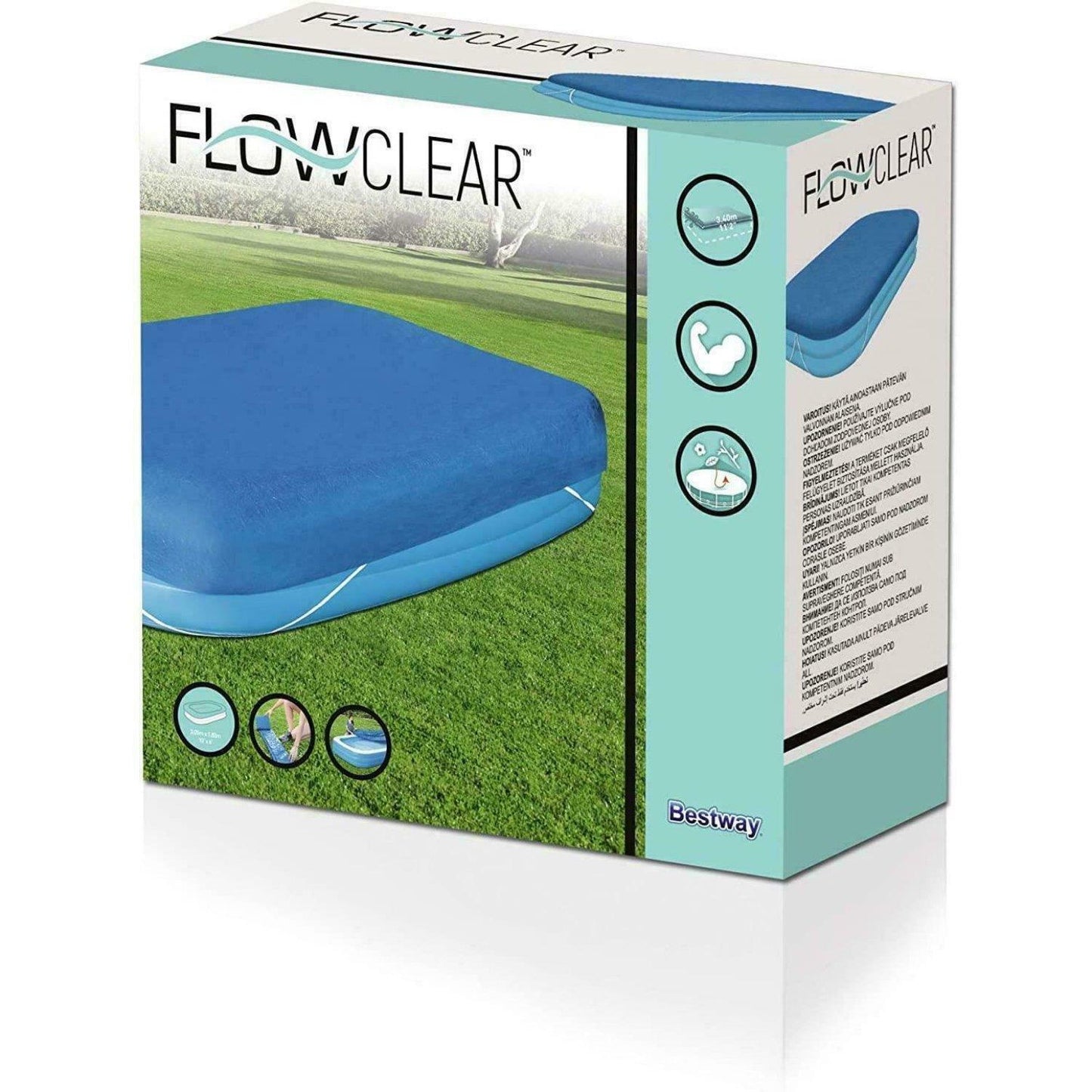 Bestway Flow Clear Rectangle Pool Covers 8.5 ft by Bestway - UKBuyZone