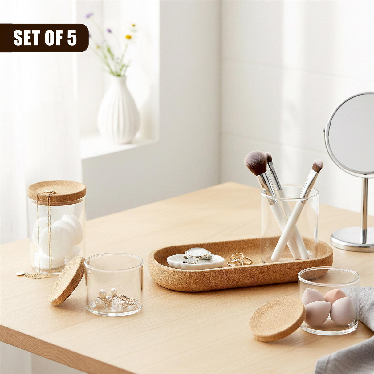 Makeup Organising Jar Set