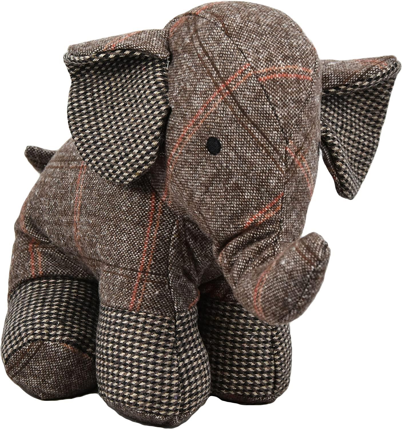 Tartan Elephant Door Stopper by The Magic Toy Shop - UKBuyZone