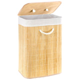 Brown Bamboo Laundry Hamper 72L