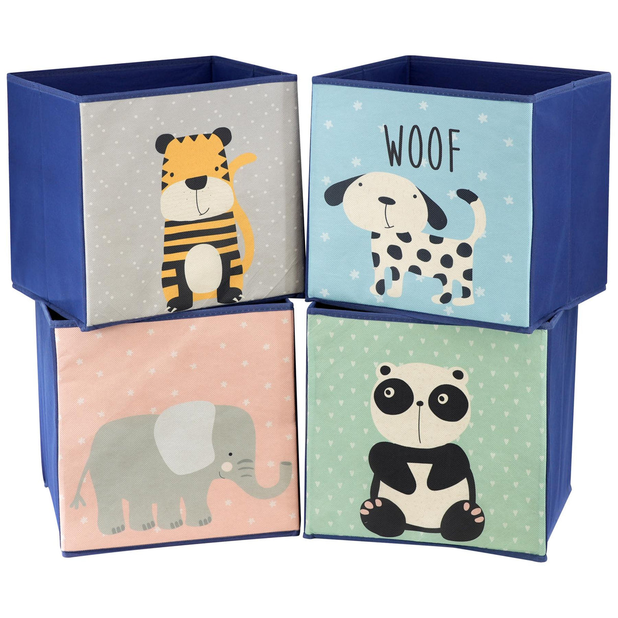 UKbuyzone Set of 4 Animal Design Storage Boxes