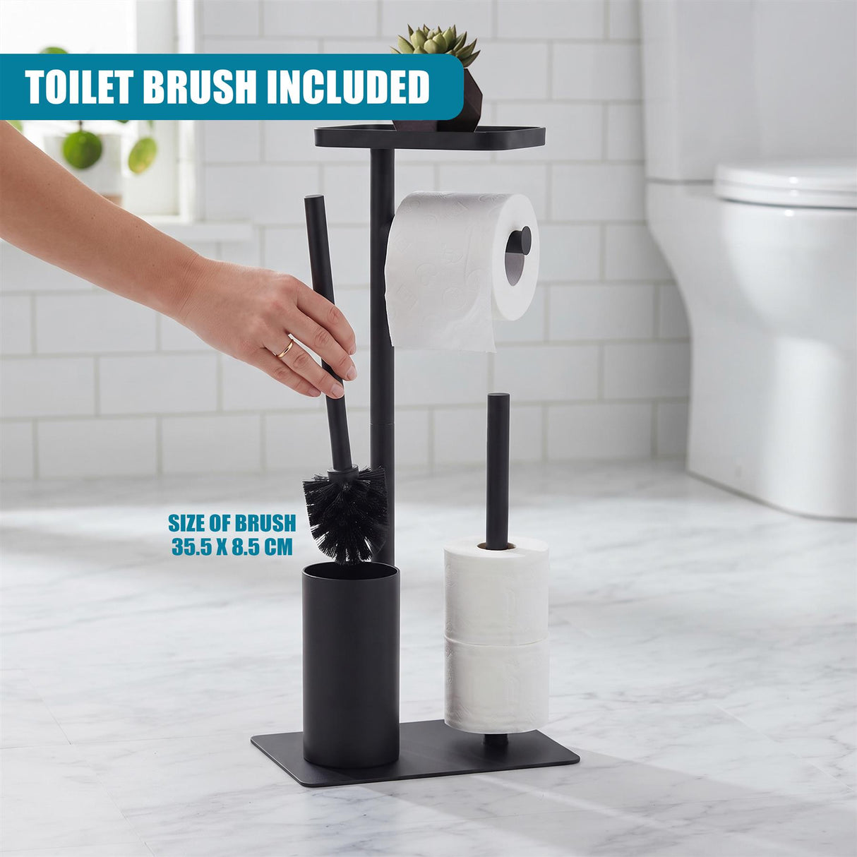 All-in-One Toilet Roll Holder