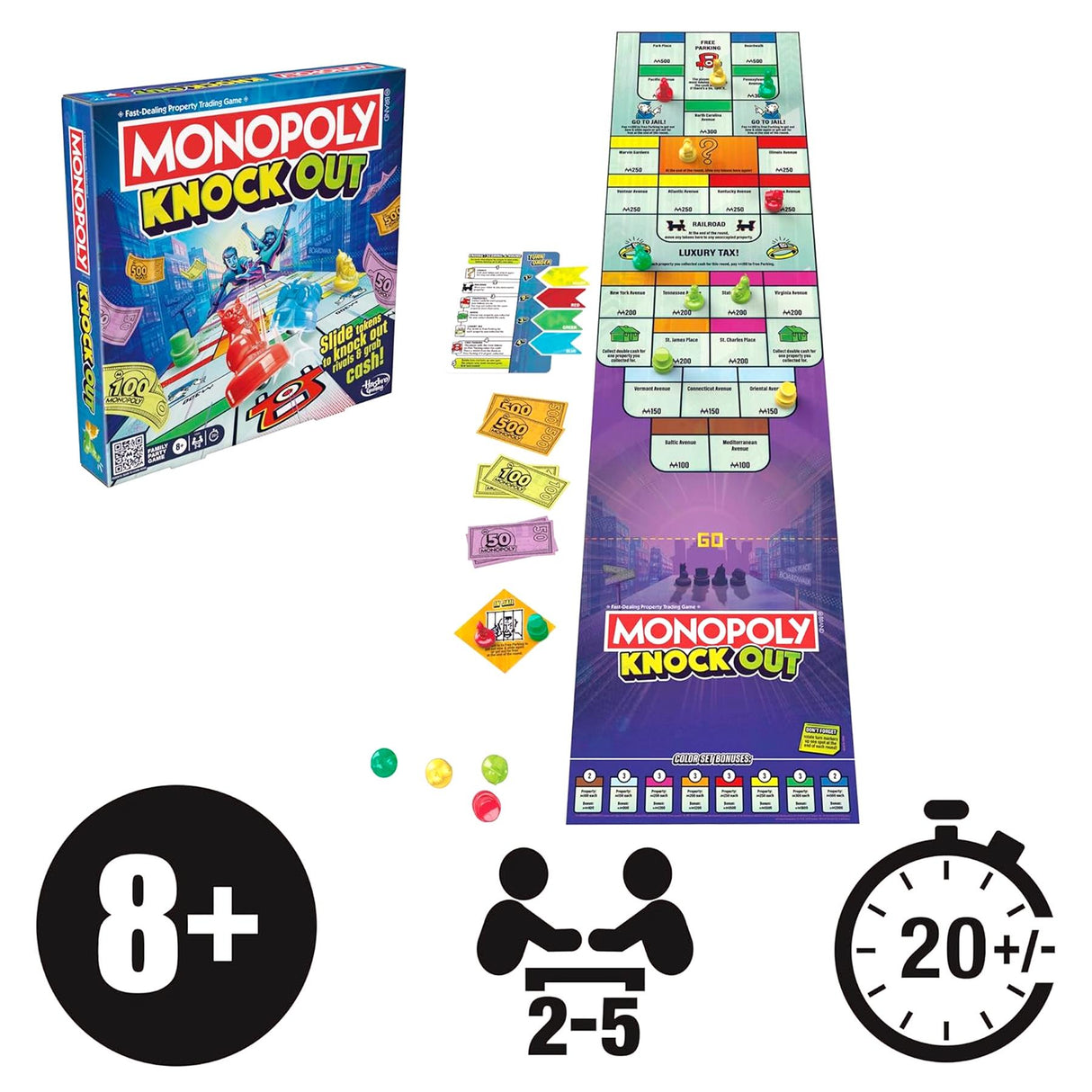 Monopoly Knockout Family Party Game