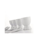 Set of 4 Ceramic Egg Cups with Spoons