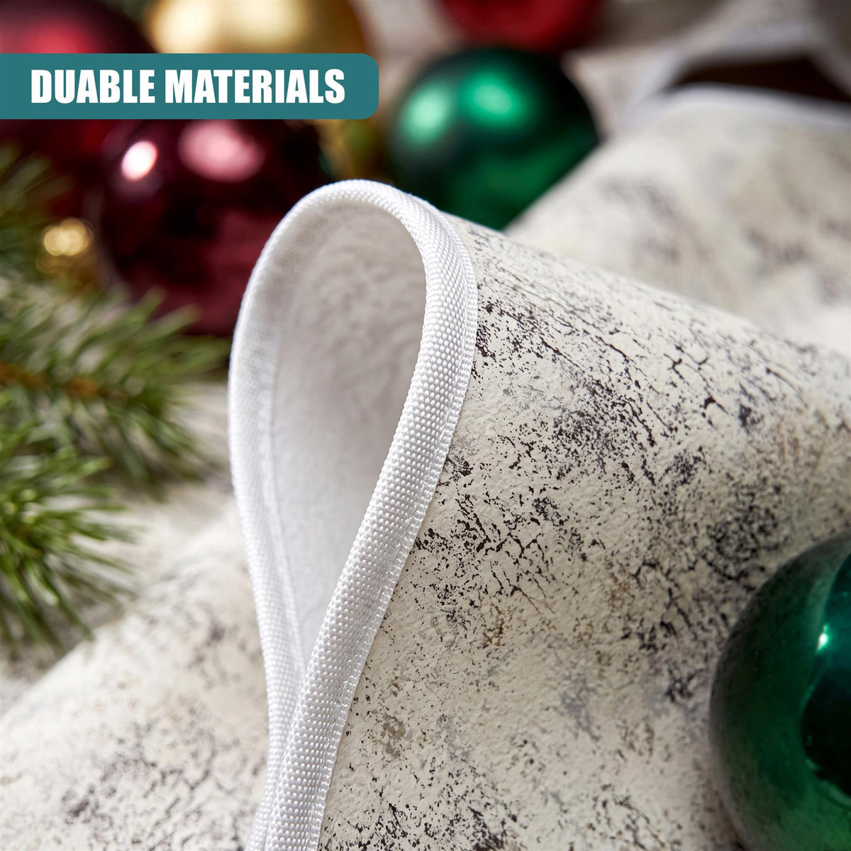 White Christmas Tree Skirt 22"