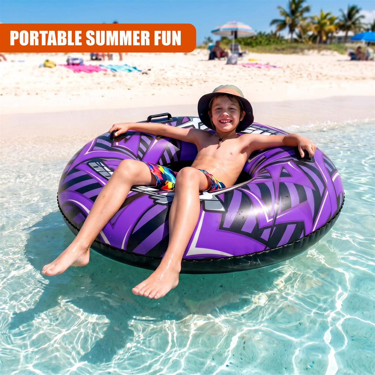 Inflatable Pool Ring 47" - Purple