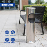 Free Standing Stainless Steel Outdoor Ashtray with Bin