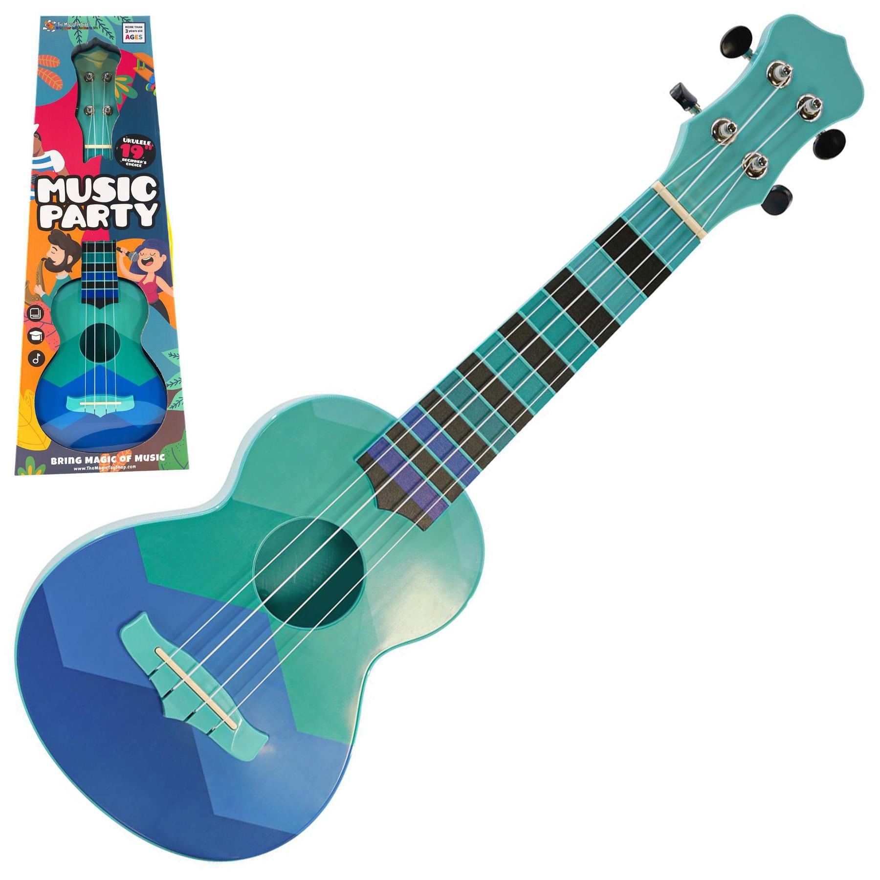 Ukulele 4 Strings Blue Musical Instrument by The Magic Toy Shop