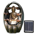 GEEZY Golden Buddha Solar Water Feature Outdoor With LED