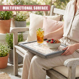 Lap Tray with Bean Bag Cushion Good Food Good Mood Design