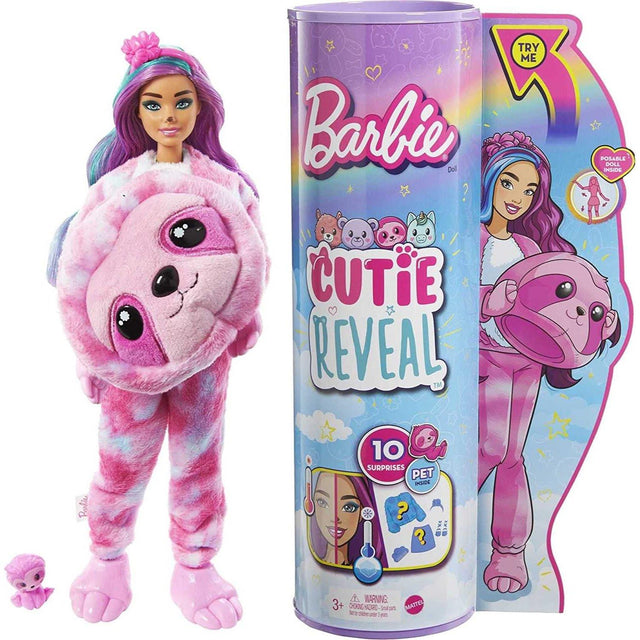 Barbie Cutie Reveal Doll with Sloth Plush by Barbie - UKBuyZone