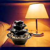 Waterfall Water Feature Indoor With LED by GEEZY - UKBuyZone