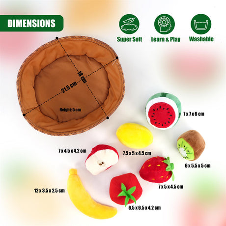 Fabric Fruit Basket Toy Set by BiBi Doll - UKBuyZone