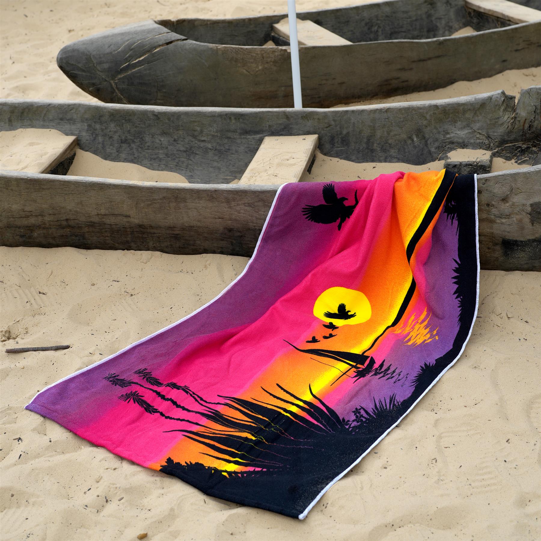 Sunrise Design Large Towel by Geezy - UKBuyZone