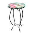 Round Side Garden Mosaic Table With Colibri Design by GEEZY - UKBuyZone