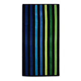 Large Velour Striped Beach Towel (Blue Oasis) by Geezy - UKBuyZone