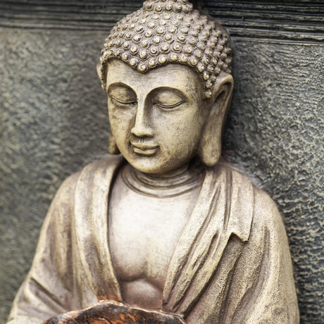 Solar Stone Buddha Fountain by Geezy - UKBuyZone