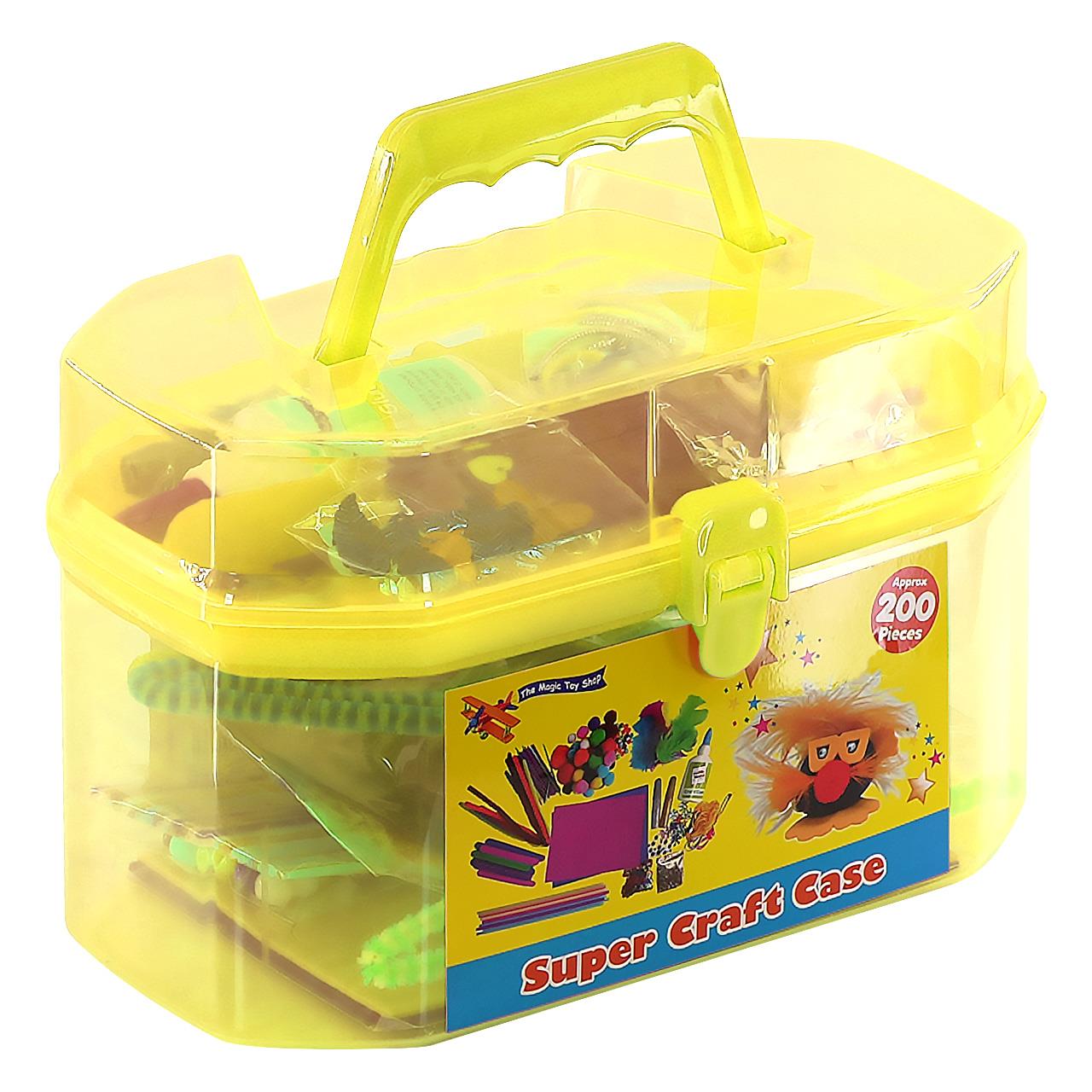 Yellow Kids Super Craft Carry Case by The Magic Toy Shop - UKBuyZone