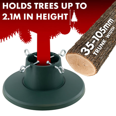 The Geezzy Adjustable Christmas Tree Stand is holding up to 2.1 meters in height.