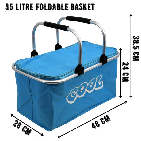 Blue Cooler Basket Bag by GEEZY - UKBuyZone