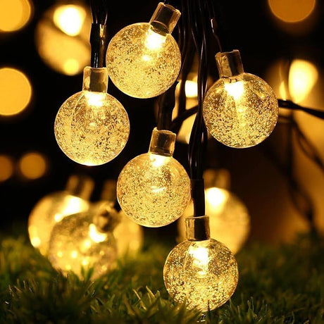 Warm White Led String Lights In Crystal Balls Design by GEEZY - UKBuyZone